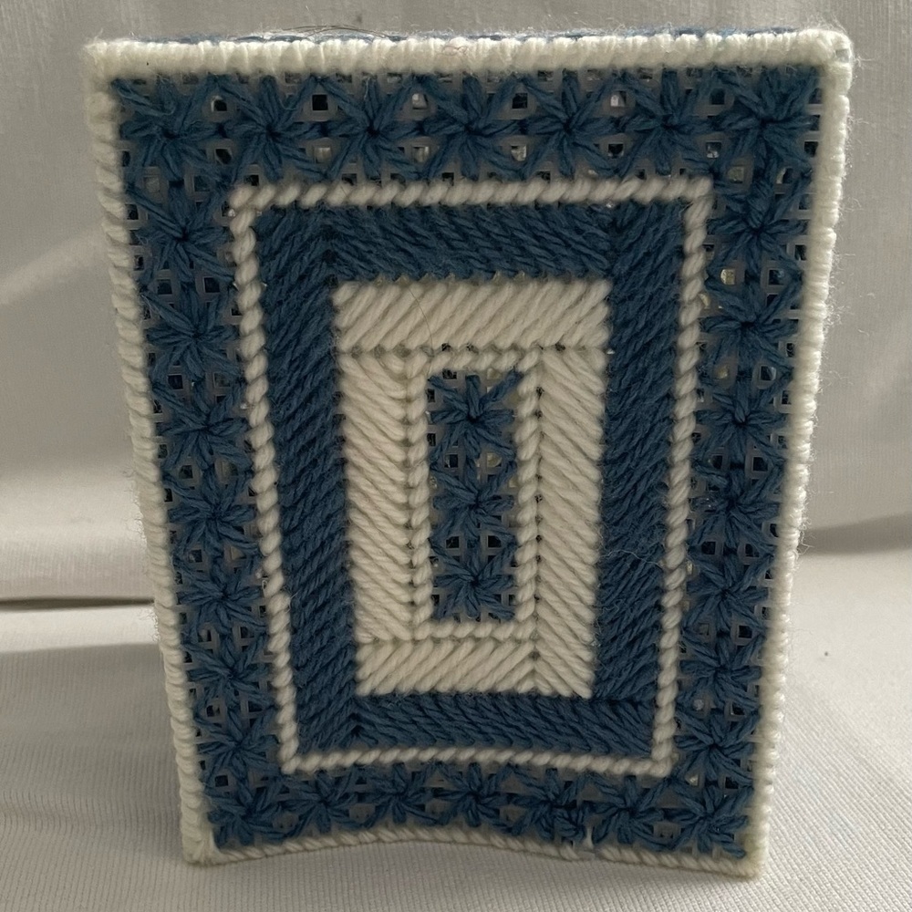 Set of 3 Handmade Needlepoint Plastic Canvas Tissue Box Cover multi color - Picture 11 of 14